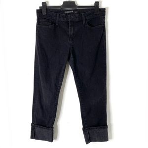 Joe's Jeans Kimora Black Cuffed Ankle Jeans